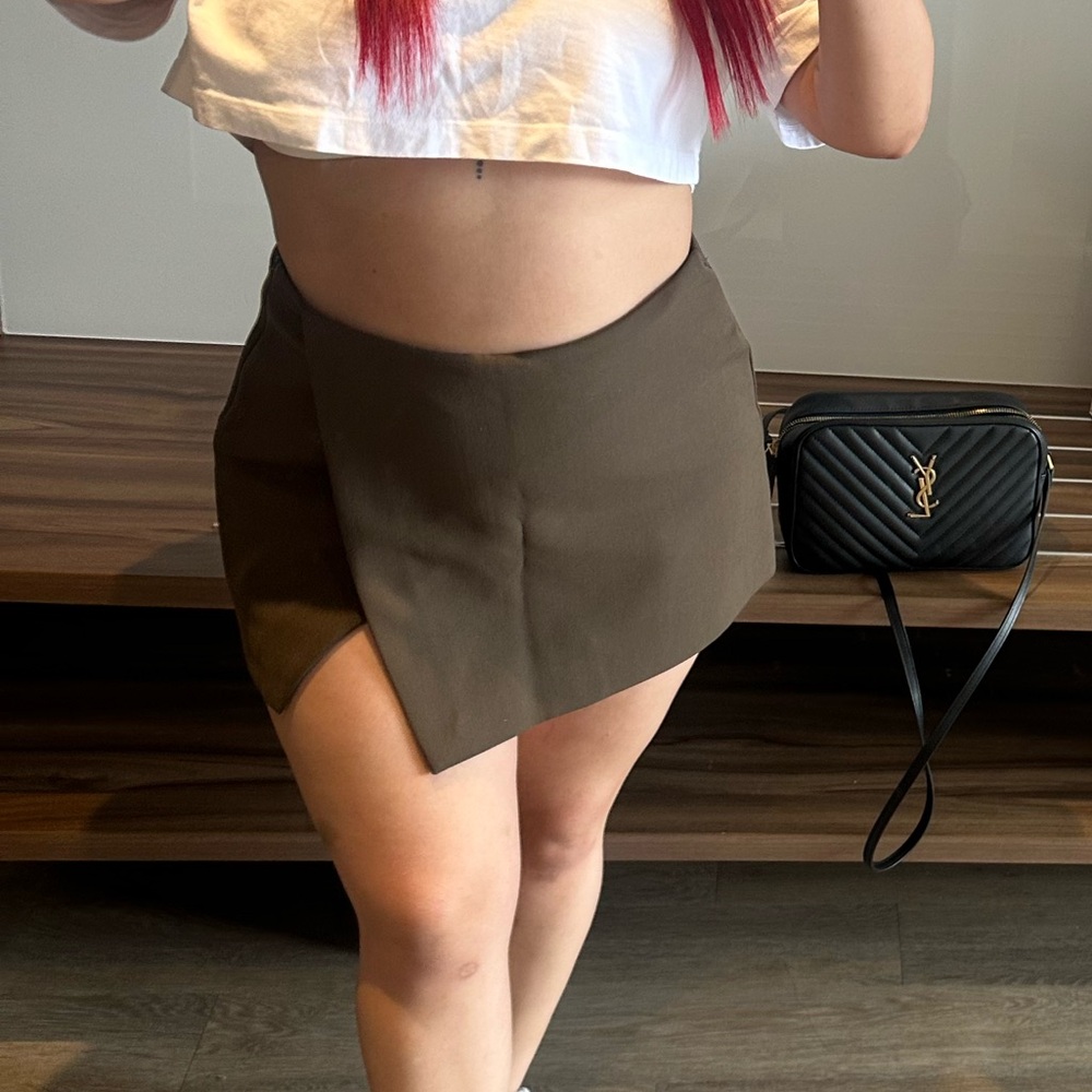 Zara Chic Brown Mini Skirt